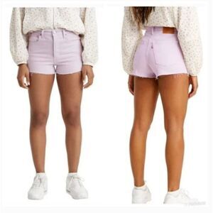 Levis Ribcage Shorts Womens 28 Purple High Rise Cut Off 778790054